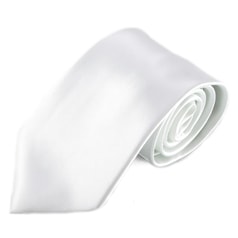 Bílá mikrovláknová kravata