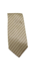 Béžová mikrovláknová kravata s proužky