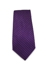 Fialová mikrovláknová kravata s originálním vzorem