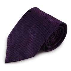 Fialová mikrovláknová kravata s decentním vzorem (černá)